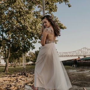 Willowby 59600 Meadow Sleeveless Bridal Dress Blush